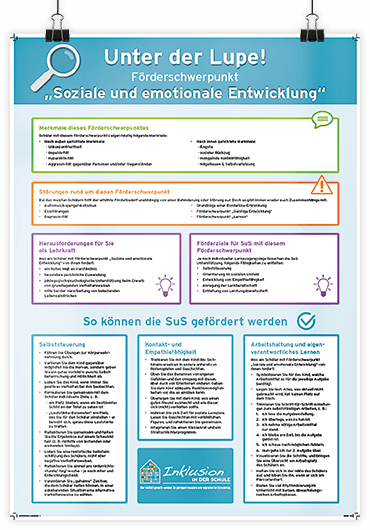 Poster zum Förderschwerpunkt Soziale und emotionale Entwicklung